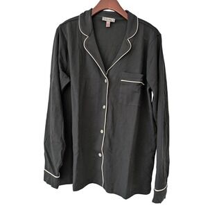 J. Crew Dreamy‎ Cotton Blend Pajama Top Womens Size M Black NWT